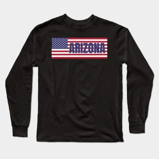 Arizona State in American Flag Long Sleeve T-Shirt